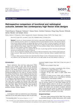 Retrospective comparison of functional and radiological outcome