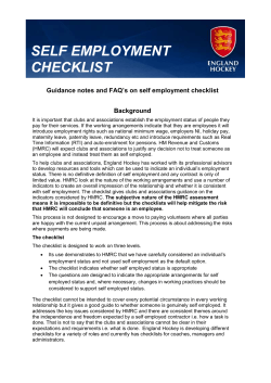 self employment checklist