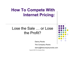 How To Compete With Internet Pricing