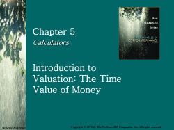 Introduction to Valuation: The Time Value of Money