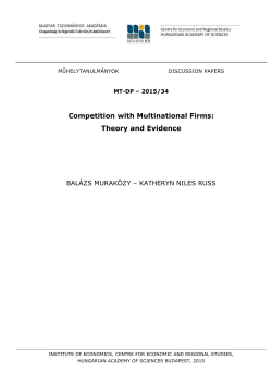 Competition with Multinational Firms: Theory and Evidence