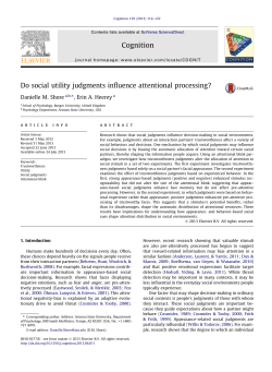 Do social utility judgments influence attentional processing?