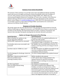 Information about Tricare`s Comprehensive Autism Demostration