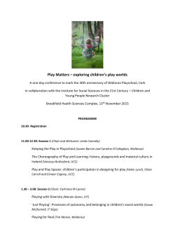 Play Matters Programme - University College Cork