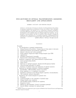 Five lectures on optimal transportation