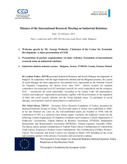 Minutes of the International Research Meeting on Industrial