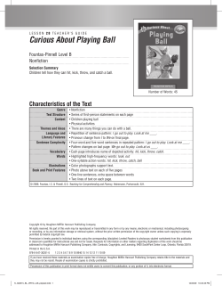 Curious About Playing Ball - Houghton Mifflin Harcourt
