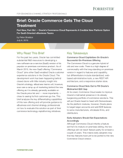 Oracle Commerce Gets The Cloud Treatment