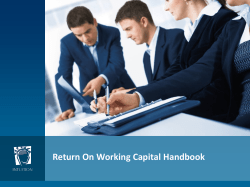 Return On Working Capital Handbook