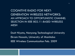 Cognitive Radio For Next-Generation Wireless Networks