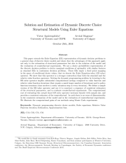 Solution and Estimation of Dynamic Discrete Choice Structural