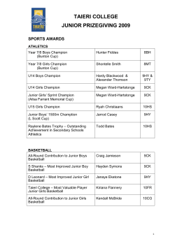 rugby - Taieri College