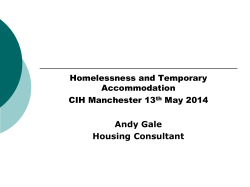 Andy Gale, Housing and Homelessness Consultant