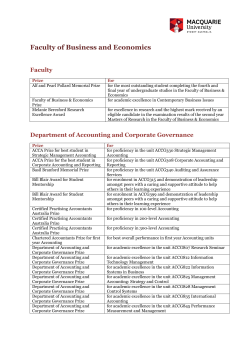 Faculty of Business and Economics - Macquarie University