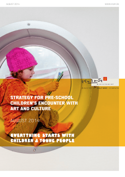 strategy for pre-school children`s encounter with art and culture