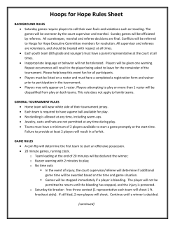 Hoops for Hope Rules Sheet