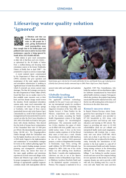 Lifesaving water quality solution `ignored`