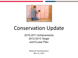Conservation Update