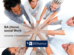 Social work - University of Wolverhampton