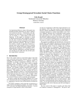 Group-Strategyproof Irresolute Social Choice Functions - DSS