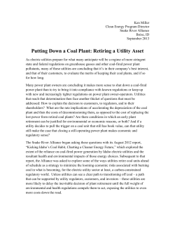 Putting Down a Coal Plant: Retiring a Utility Asset