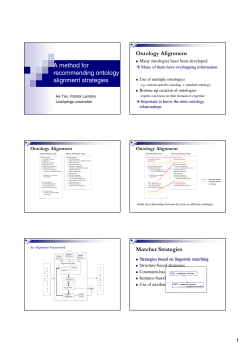 A method for recommending ontology alignment strategies Ontology