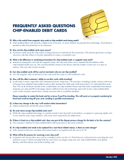 Chip-Enabled Debit Cards Frequently Asked Questions