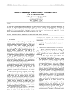 Problems of computational mechanics related to finite