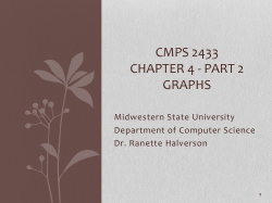 CMPS 2433 * Chapter 4 Graphs - Midwestern State University