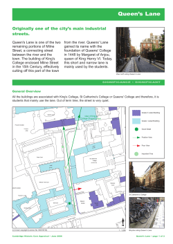 Queen`s Lane - Cambridge City Council