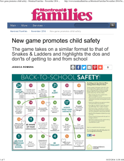 New game promotes child safety - Montreal Families