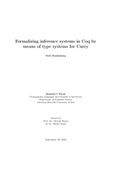 Formalizing inference systems in Coq by means of type systems for
