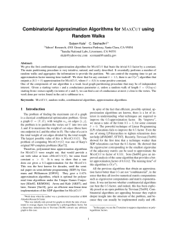 Combinatorial Approximation Algorithms for MAXCUT