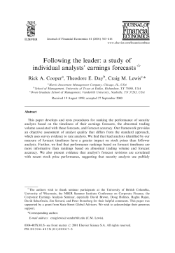 Following the leader: a study of individual analysts` earnings forecasts
