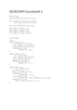 Drop if Exists - Robert Lyons, IT Student