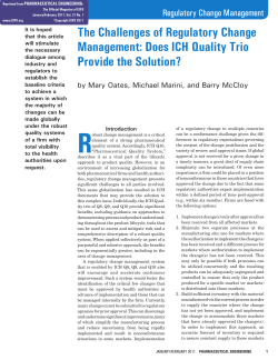 The Challenges of Regulatory Change Management