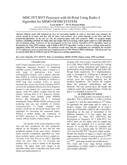 MDC FFT/IFFT Processor with 64-Point Using Radix