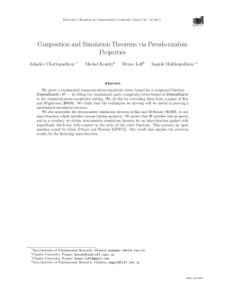 Composition and Simulation Theorems via Pseudo