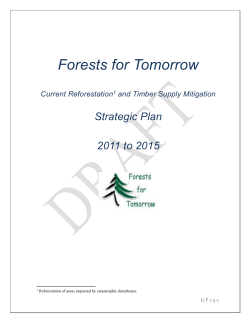 Forests For Tomorrow - Ministry of Forests, Lands and Natural