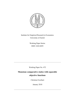 Monotone comparative statics with separable objective