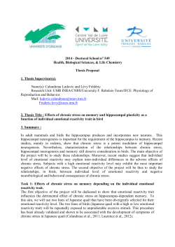 PROCESSUS D`EVALUATION DES PROJETS DE THESE