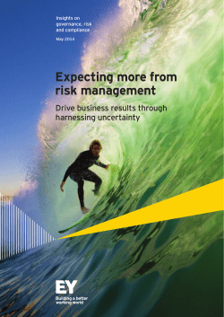 Expecting more from risk management