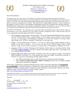 NVHAA Presidents Donation and Sponsorship Letter