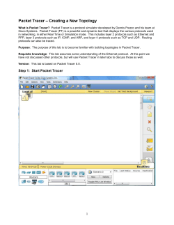 Packet Tracer &ndash; Creating a New Topology