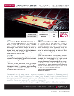 CASE STUDY “The new Ephesus LED Lighting system is the perfect