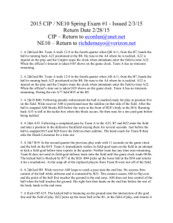2015 CIP / NE10 Spring Exam #1