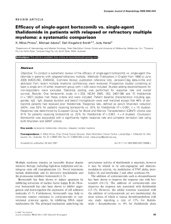 Efficacy of single-agent bortezomib vs. single