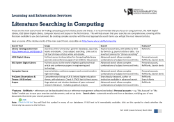These are the main search tools for finding computing journal