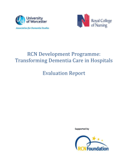 Outcomes for patients and carers