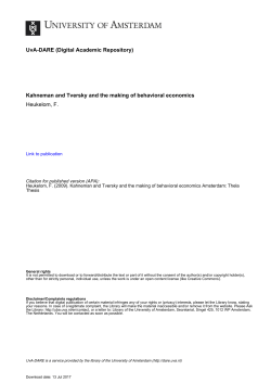 Kahneman and Tversky in the 1970s